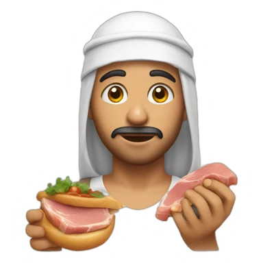 An Arab who eats pork sticker