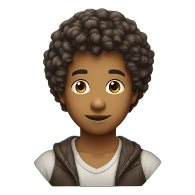 Garcon cheveux bouclés sticker