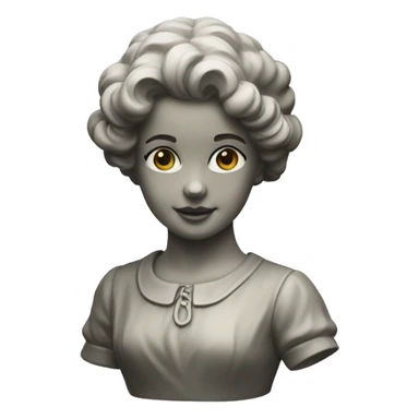 vintage girl statue sticker