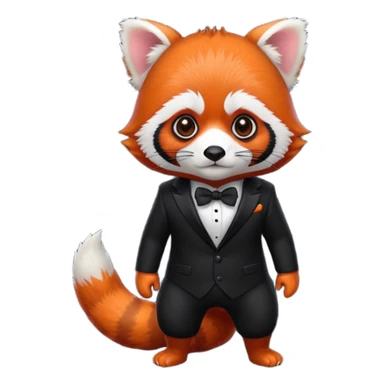 a red panda with spider suit sticker