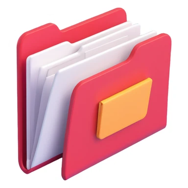 folder icon, 3D style sticker