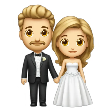 três-meses-de-casados-casal-branco sticker