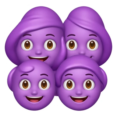 Army of purple goo faces  sticker