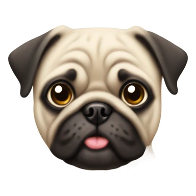 Cute pug sticker