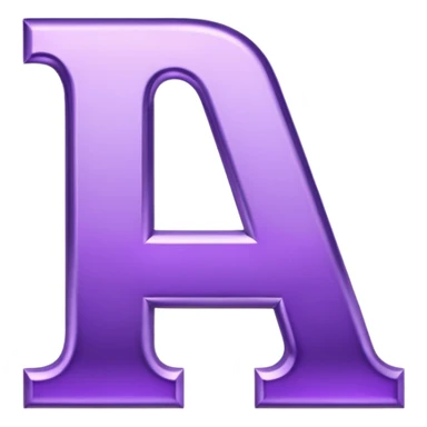 purple alphabet sticker