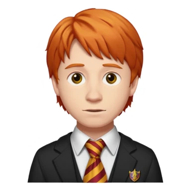 ron weasley with griffindor tie sticker