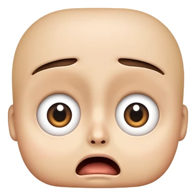 shocked face with wide open eyes and open mouth sticker