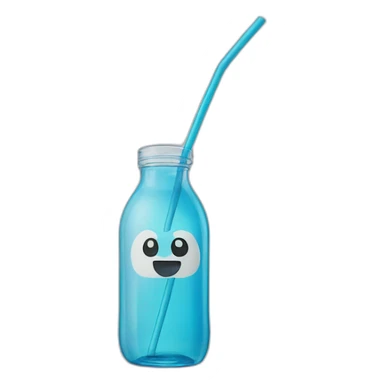 blue bottle with a straw and text on the bottle that says WKD sticker