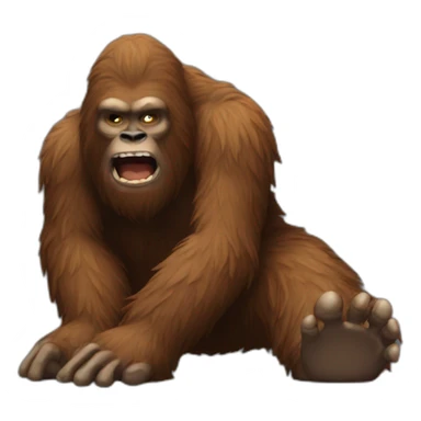 bigfoot lying prone sticker