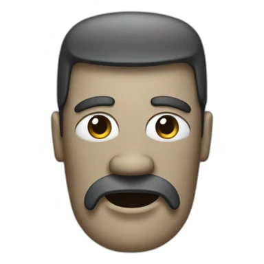 moai with a short mustache sticker