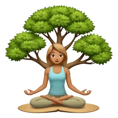 tree yoga pose sticker