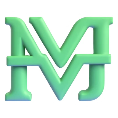 intertwining of two letters M and O sticker