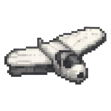 Make the glider white, remove any propeller, keep the pixel art style, no background. sticker
