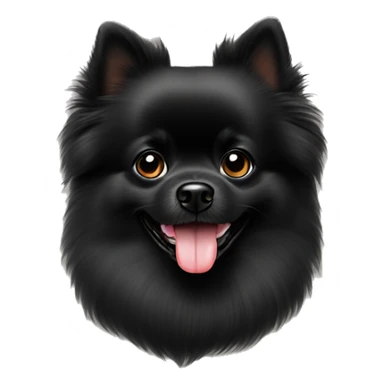 black German Pomeranian shows tongue sticker