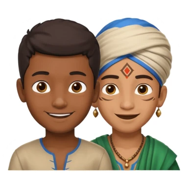 Black boy and indian sticker