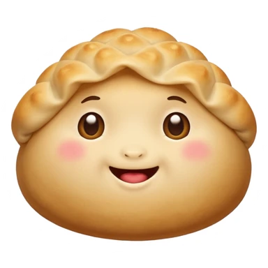 Dumpling with love face sticker
