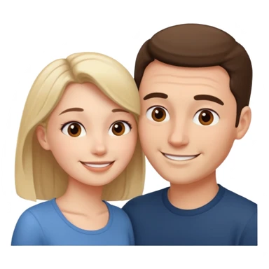 Man head against woman head in front of each other sticker