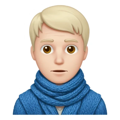 homme malade porte écharpe sticker