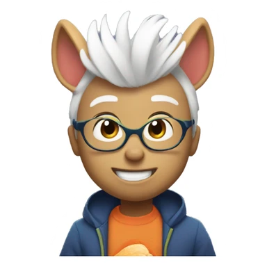 Kiku with chicken little sticker