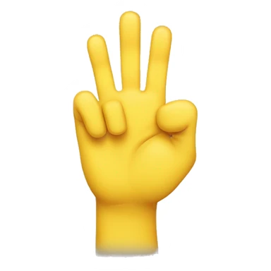 Normal Yellow hand with thumb pinky and ringer finger pointing up sticker