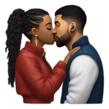 drake kissing 21 savage sticker