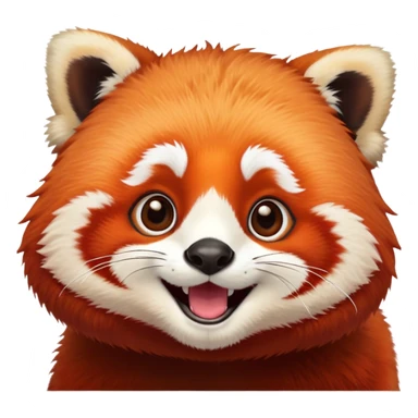 Red panda, smiling  sticker