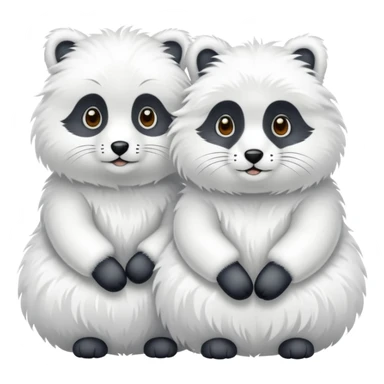 deux animaux russes sous la neige sticker