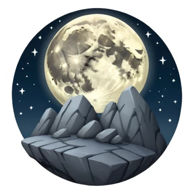 Rock and moon🌝 sticker