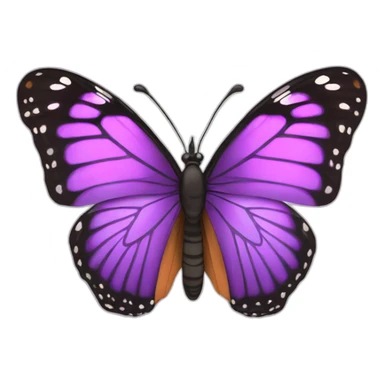 shiny purple monarch butterfly sticker
