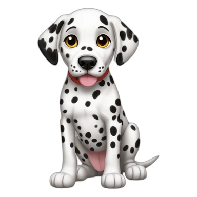 Dalmatian puppy full body sticker