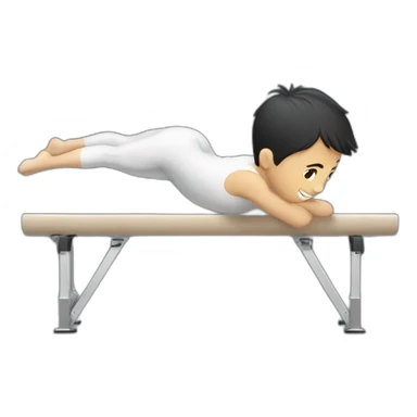 Boy Gymnast who is doing pommel horse sticker