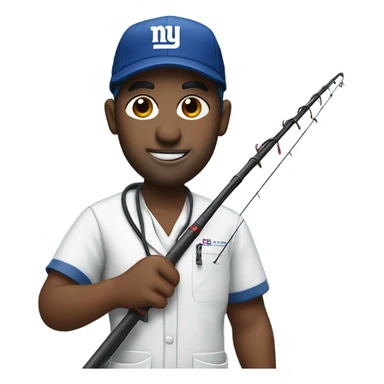 Flyfishing anesthesiologist who loves the New York giants  sticker