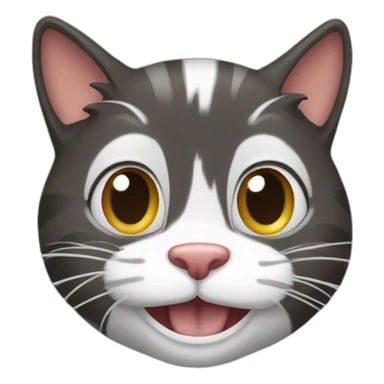 Goofy cat sticker