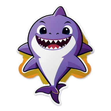 Baby shark singing badly sticker