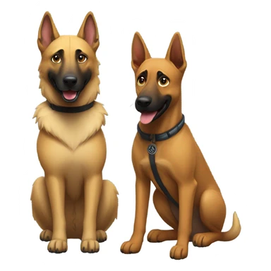 Naruto with Belgian malinois sticker