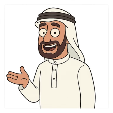 Saudi man in traditional dress sticker