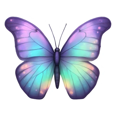 Pastel iridescent nebula butterfly sticker
