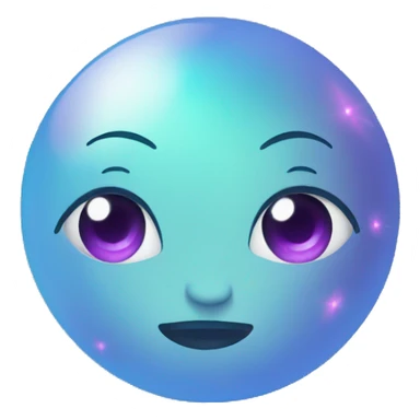 planet Venusgamy face with  playful eyes sticker