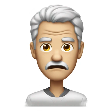 An angry white man with grey hair  sticker
