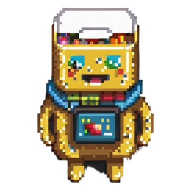 man dressed as a snack sticker