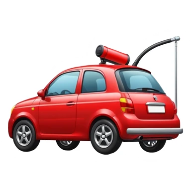 car with towbar sticker