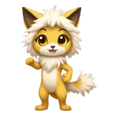 Anthro Chibi-style-Fur-Sona-Fakémon Full Body sticker