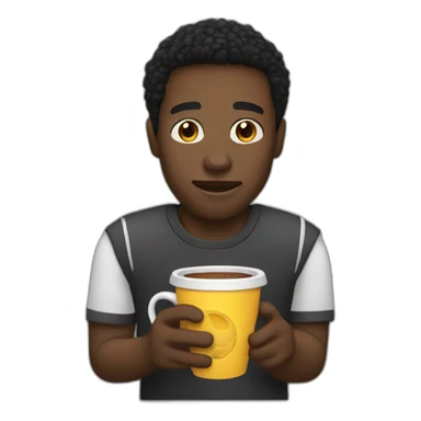 Black Guy with ash cup sticker