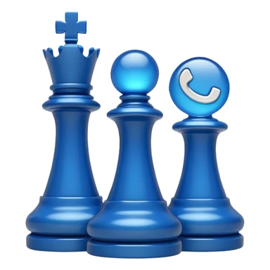 Chess brillent move emoji in blue colour  sticker