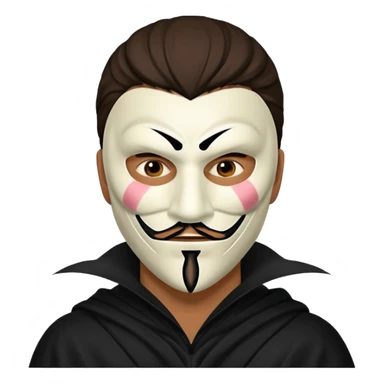 Vendetta man with mask sticker