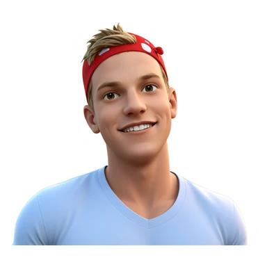 smiling boy by the ocean sticker