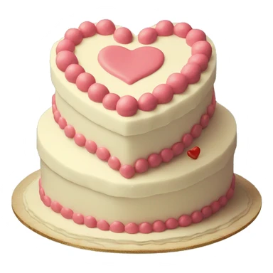 Heart cake vintage sticker