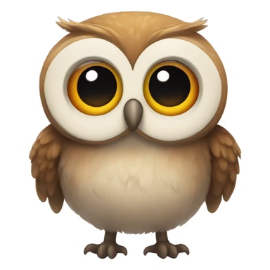Cute owl emoji sticker