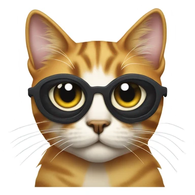 Cat with eye patch sticker