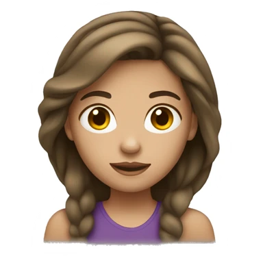 Light skinned brunette girl emoji  sticker